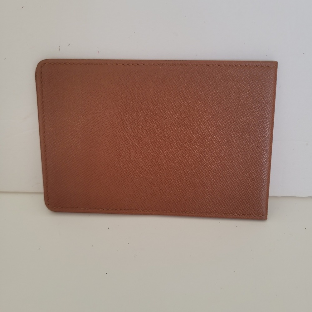 Louis Vuitton Brown Taiga Leather Card Holder Cover Case SP1907 France - Picture 2 of 8